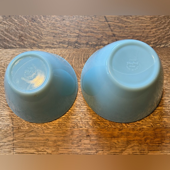 Fire King SET Delphite Blue Splash Proof Nesting Mixing Bowls - Picture 4 of 10